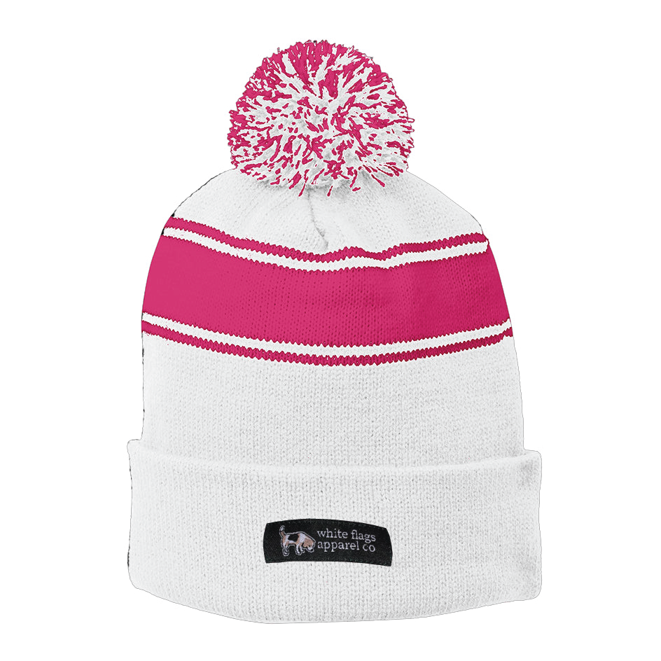 Pom-Pom Beanie - Woven Label
