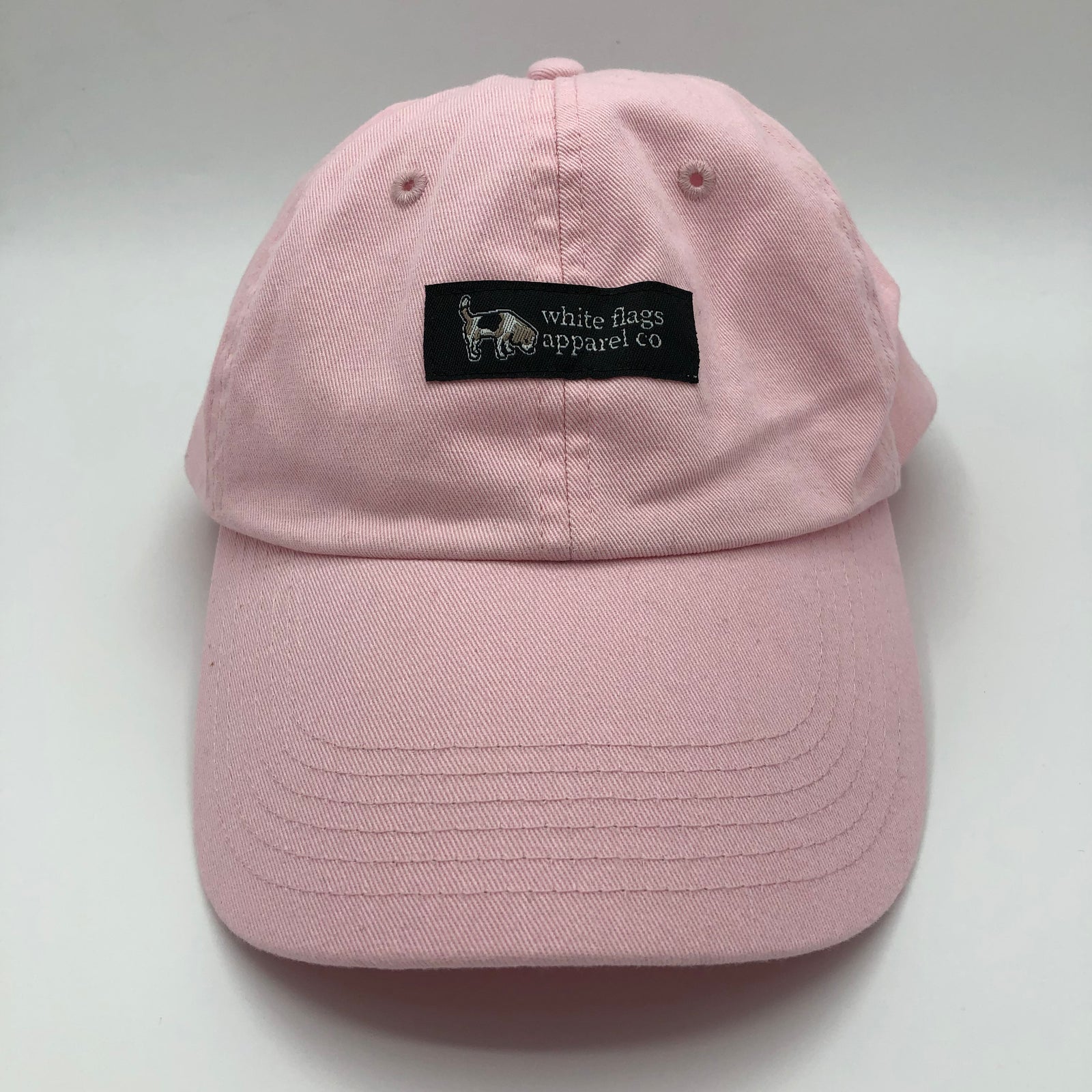 White Flags Woven Label Ball Cap