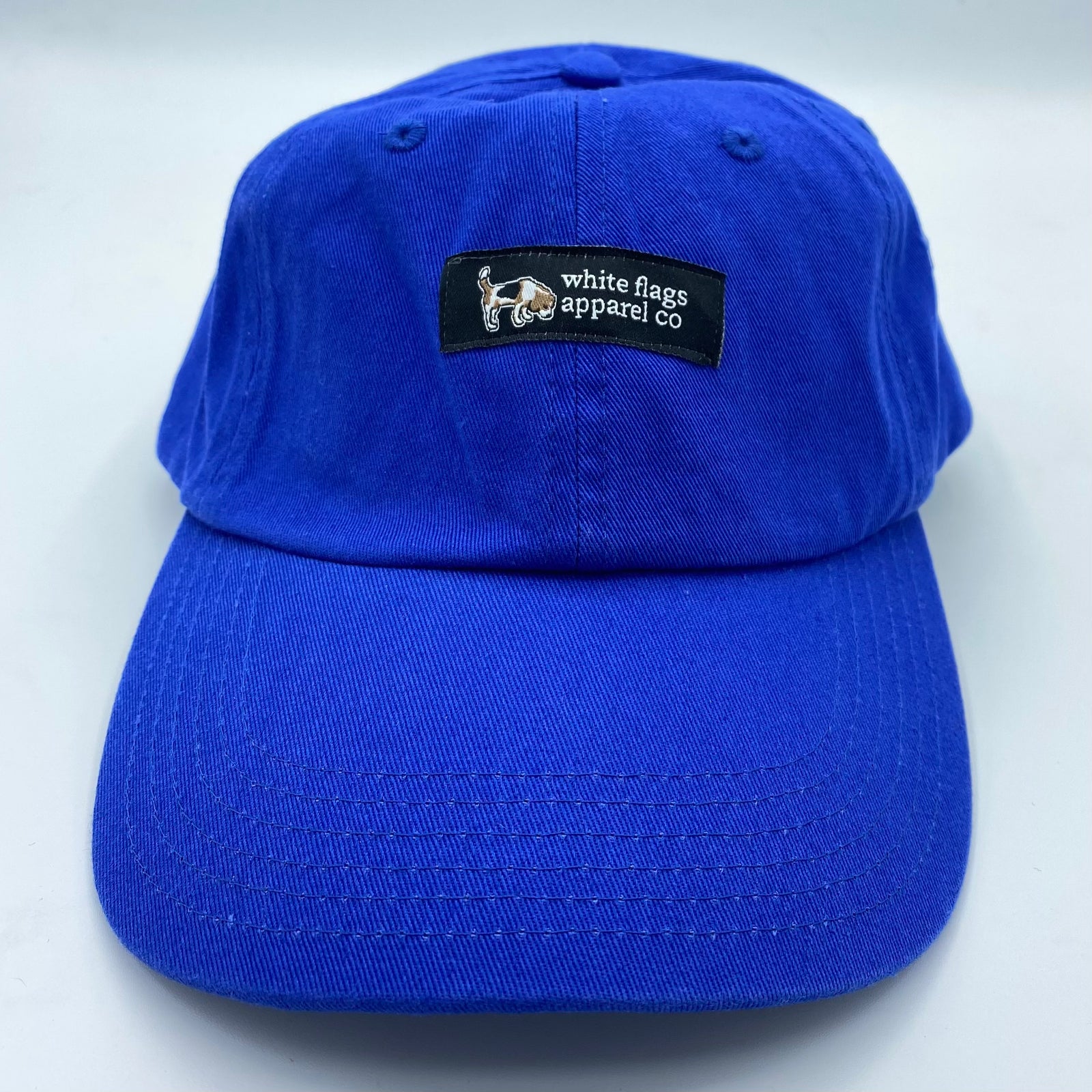 White Flags Woven Label Ball Cap