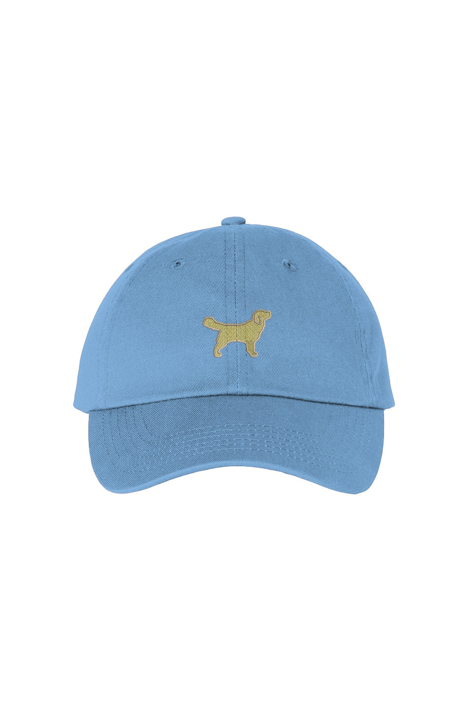 Embroidered Ball Cap - Golden Retriever - Light Blue