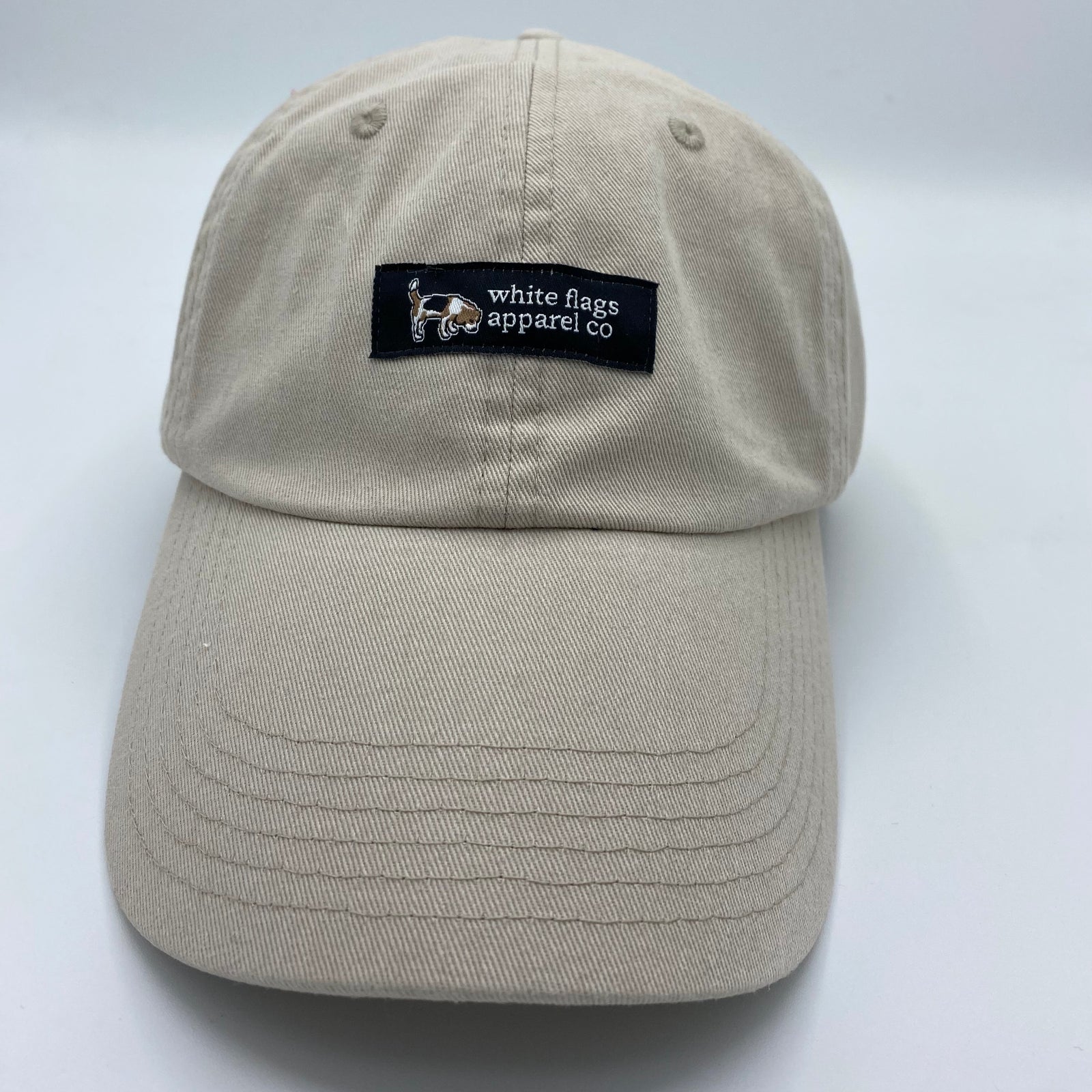 White Flags Woven Label Ball Cap