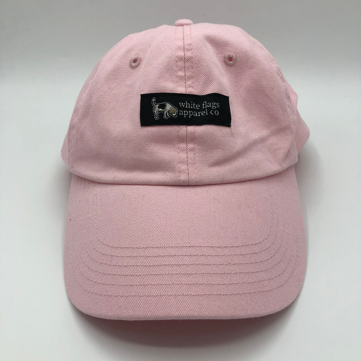 White Flags Woven Label Ball Cap