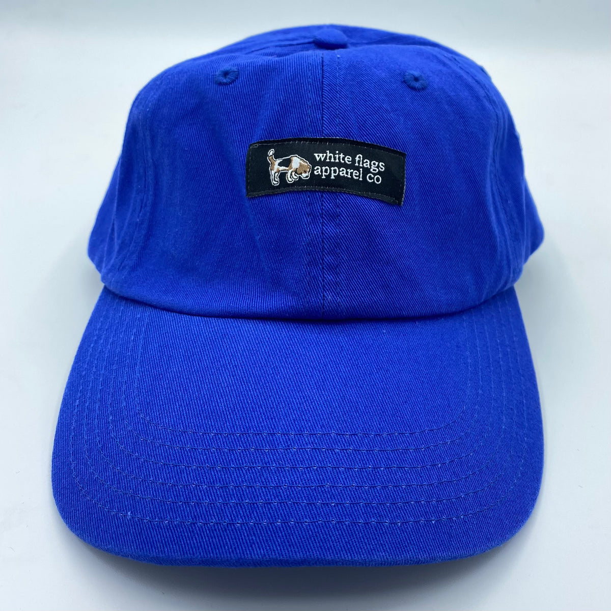 White Flags Woven Label Ball Cap