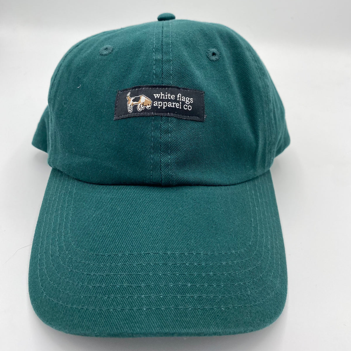 White Flags Woven Label Ball Cap